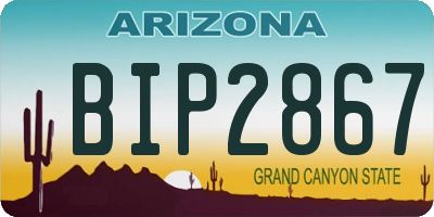 AZ license plate BIP2867