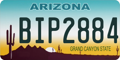 AZ license plate BIP2884