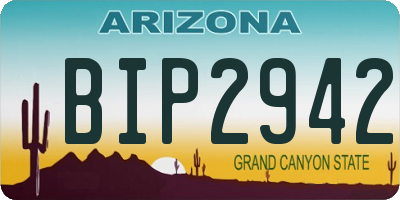 AZ license plate BIP2942