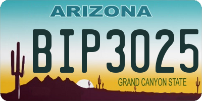 AZ license plate BIP3025