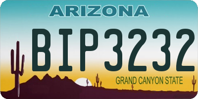 AZ license plate BIP3232