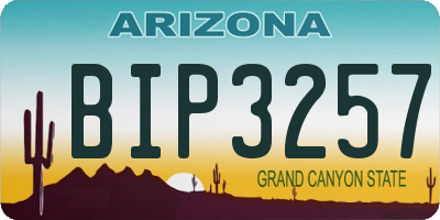 AZ license plate BIP3257