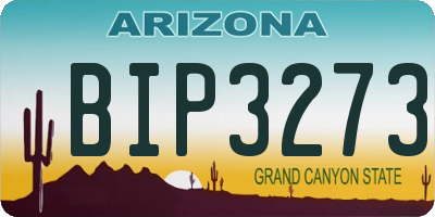 AZ license plate BIP3273