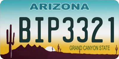 AZ license plate BIP3321