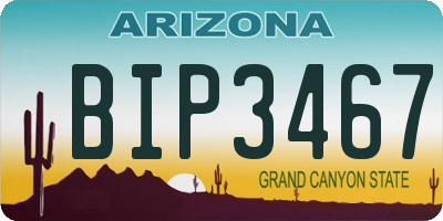 AZ license plate BIP3467