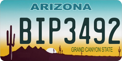 AZ license plate BIP3492