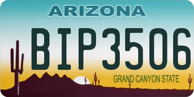 AZ license plate BIP3506