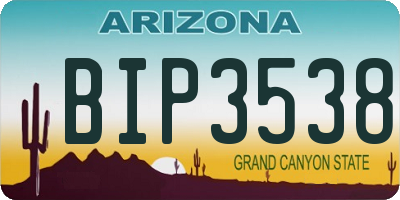 AZ license plate BIP3538