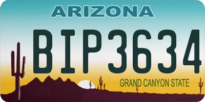 AZ license plate BIP3634