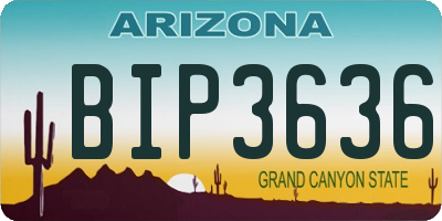 AZ license plate BIP3636