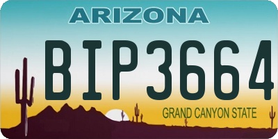 AZ license plate BIP3664