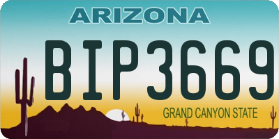 AZ license plate BIP3669