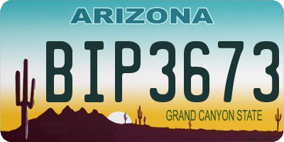 AZ license plate BIP3673