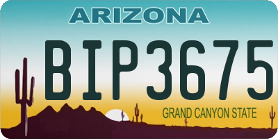 AZ license plate BIP3675
