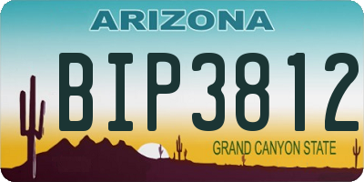 AZ license plate BIP3812