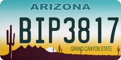 AZ license plate BIP3817