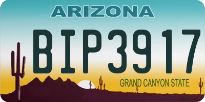 AZ license plate BIP3917
