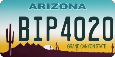 AZ license plate BIP4020