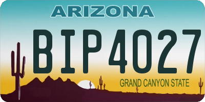 AZ license plate BIP4027