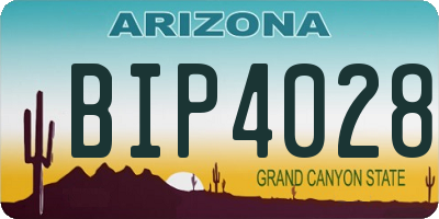 AZ license plate BIP4028