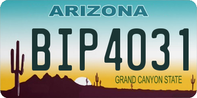 AZ license plate BIP4031