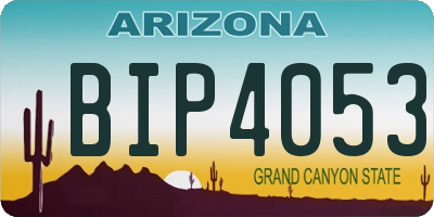AZ license plate BIP4053