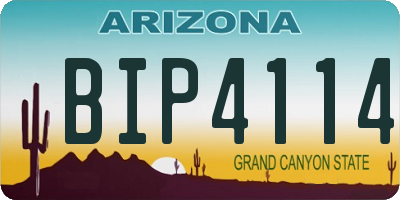 AZ license plate BIP4114