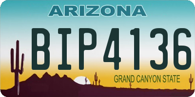 AZ license plate BIP4136