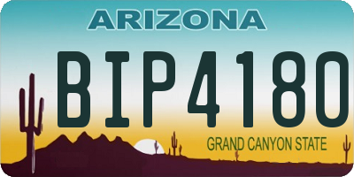 AZ license plate BIP4180