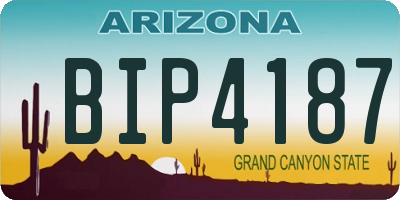 AZ license plate BIP4187