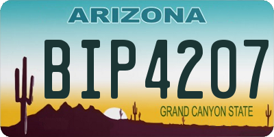 AZ license plate BIP4207