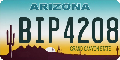 AZ license plate BIP4208