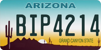 AZ license plate BIP4214