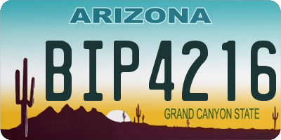 AZ license plate BIP4216