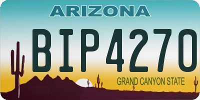 AZ license plate BIP4270
