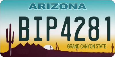 AZ license plate BIP4281