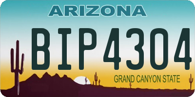 AZ license plate BIP4304