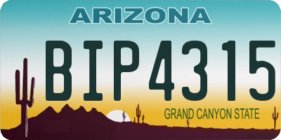 AZ license plate BIP4315