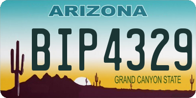 AZ license plate BIP4329