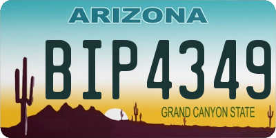 AZ license plate BIP4349