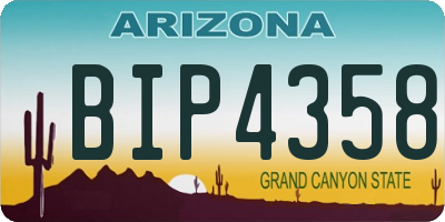 AZ license plate BIP4358