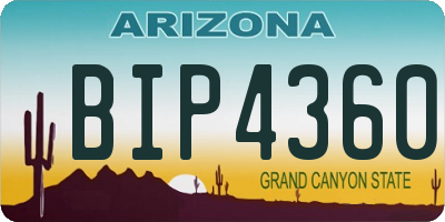 AZ license plate BIP4360