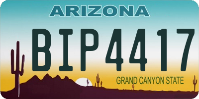 AZ license plate BIP4417