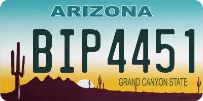 AZ license plate BIP4451