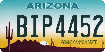AZ license plate BIP4452