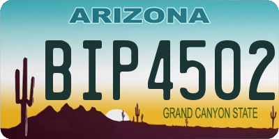 AZ license plate BIP4502