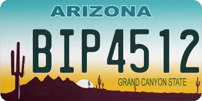 AZ license plate BIP4512