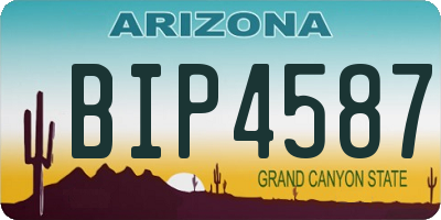 AZ license plate BIP4587