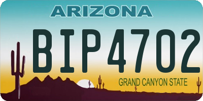 AZ license plate BIP4702
