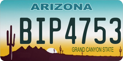 AZ license plate BIP4753